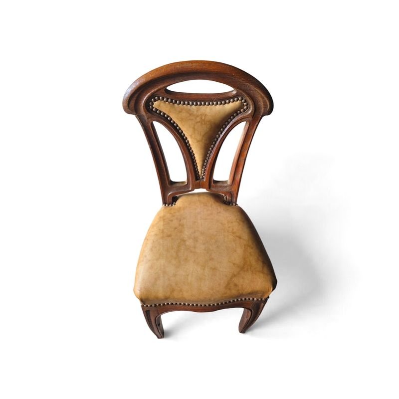 Eugene Vallin Paire De Chaises Art Nouveau -photo-5