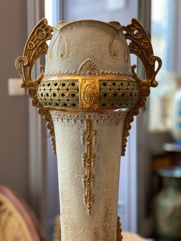 Amphora Large Art Nouveau Vase-photo-2