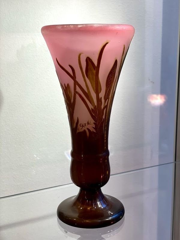 Gallé Art Nouveau Vase With Crocuses-photo-2