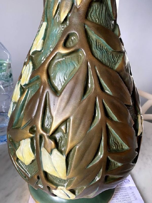 Amphora Grand Vase Art Nouveau Moderniste-photo-2