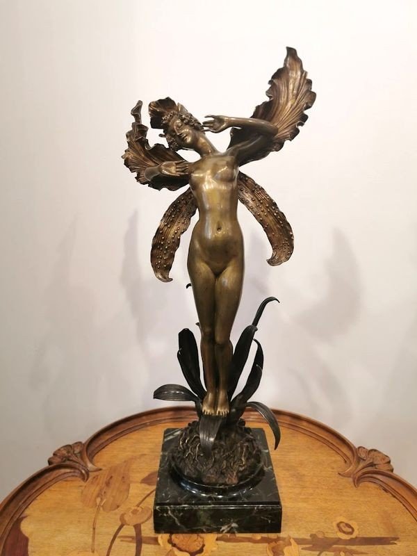 Louis Chalon Bronze Art Nouveau "La Fée"-photo-2