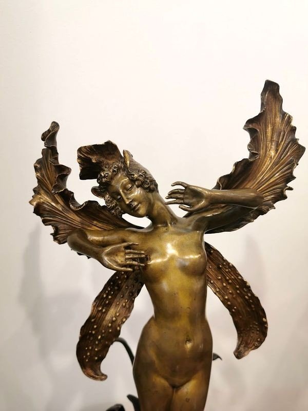 Louis Chalon Bronze Art Nouveau "La Fée"-photo-4