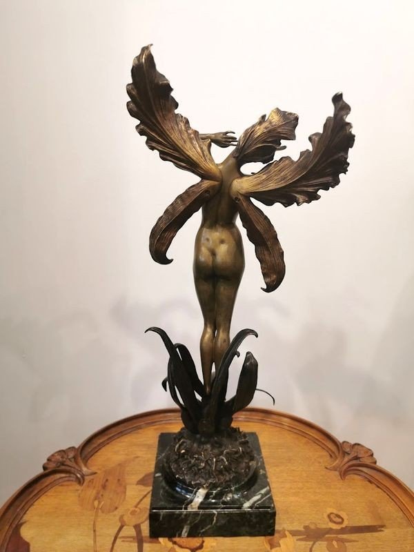 Louis Chalon Bronze Art Nouveau "La Fée"-photo-5