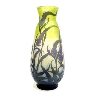 Emile Gallé Vase Art Nouveau  "Veronica Spicata"