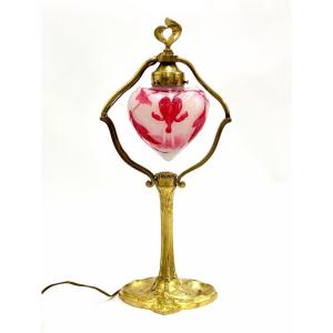 Lampe Muller Art Nouveau "Cœur De Marie"