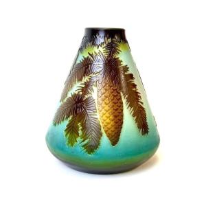 Emile Gallé Art Nouveau Vase “aux Pins”