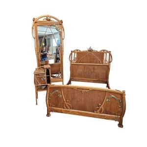 Louis Brouhot Chambre à Coucher Art Nouveau "Nénuphars"