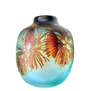 Emile Gallé Important “pine Cones” Vase