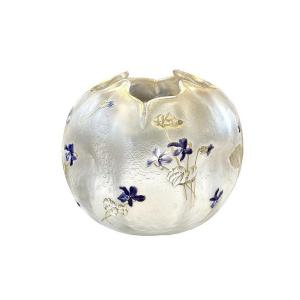 Vase Boule Montjoye "Aux Violettes"