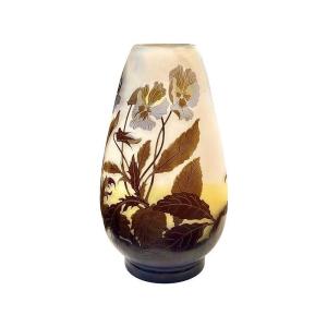 Emile Gallé Vase Art Nouveau "Aux Pensées"