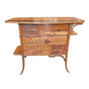 Emile Gallé Art Nouveau Chest Of Drawers "l'orge"