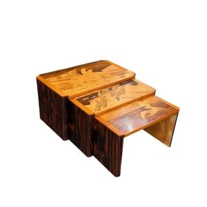 Emile Gallé "polar Animals" Nesting Coffee Tables