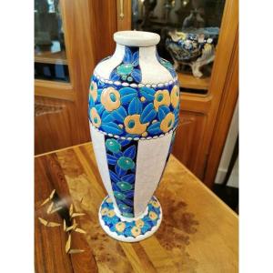 Longwy Vase Art Deco 