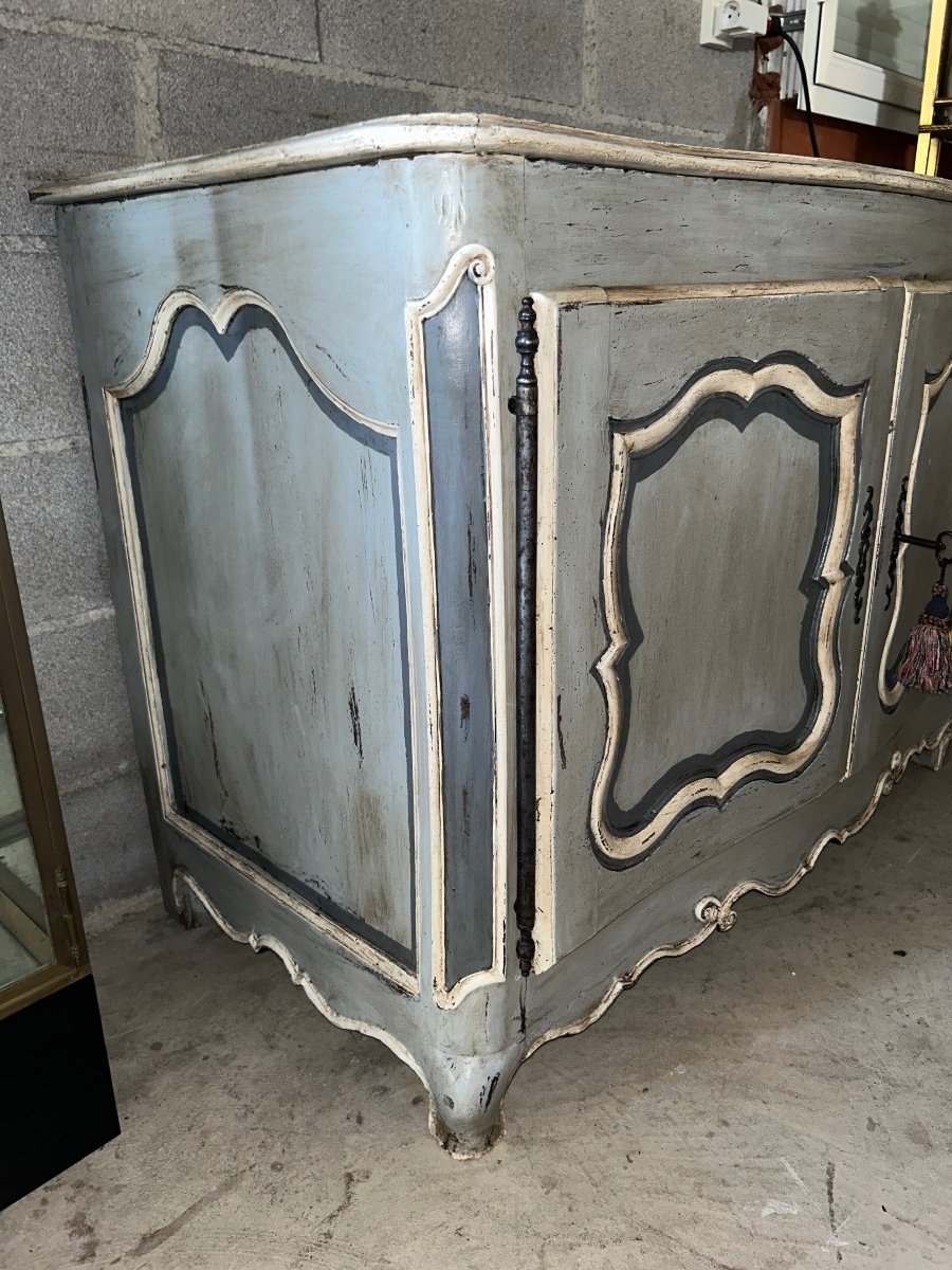 Painted Wooden Buffet With Curved Fronts 18th-photo-2