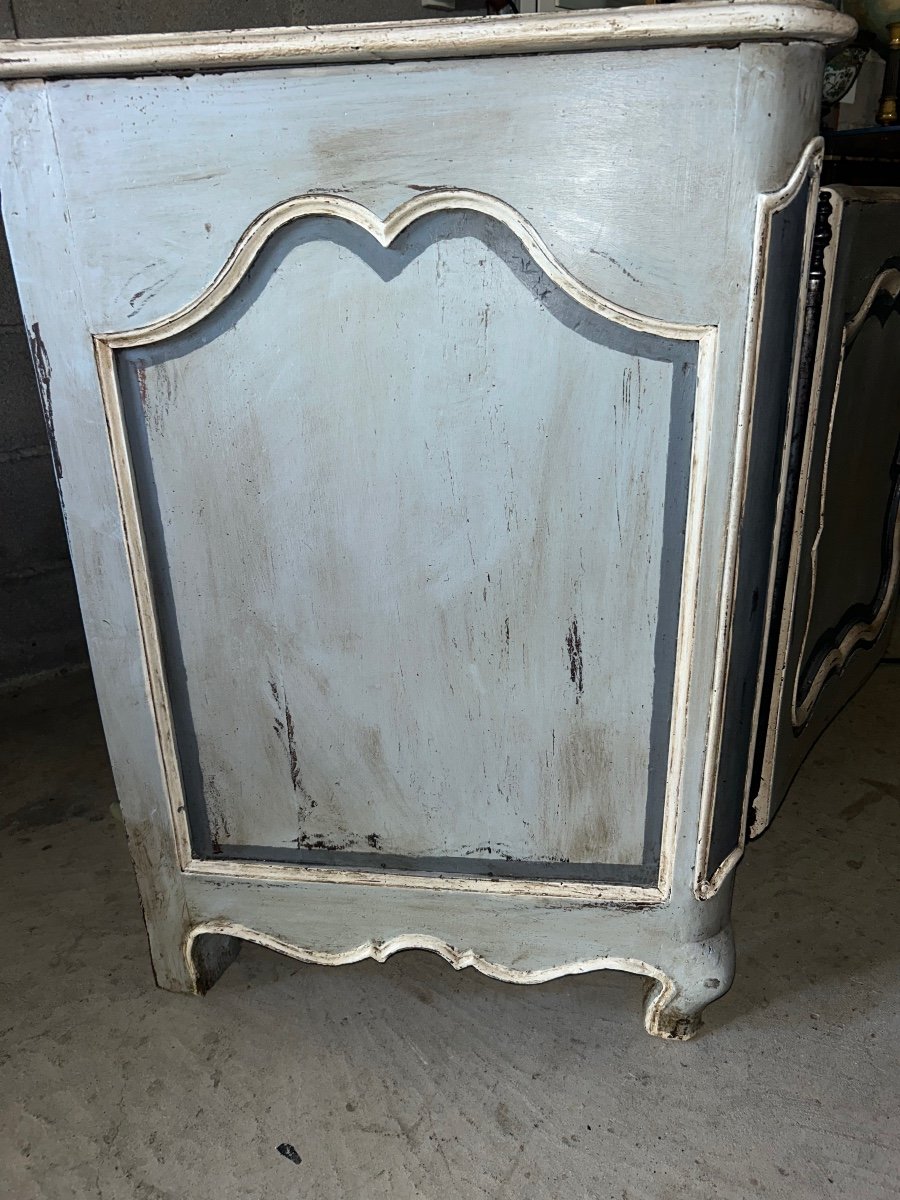 Painted Wooden Buffet With Curved Fronts 18th-photo-2