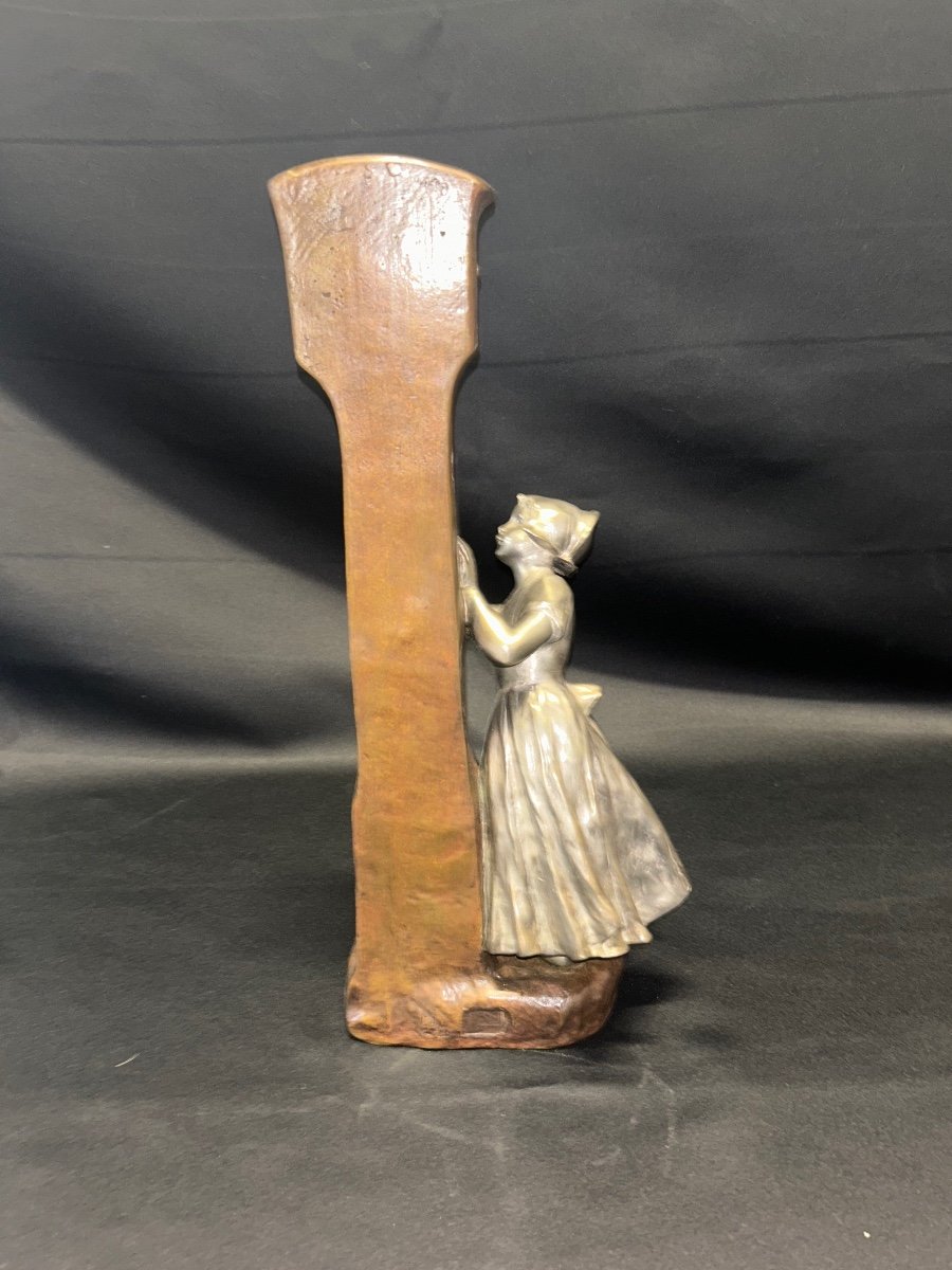 Bronze Pendulum Signed Simon-photo-1