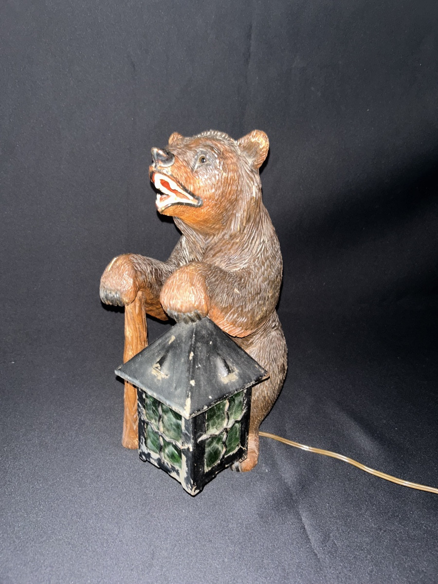 Lantern Bear Sculpture (black Forest)