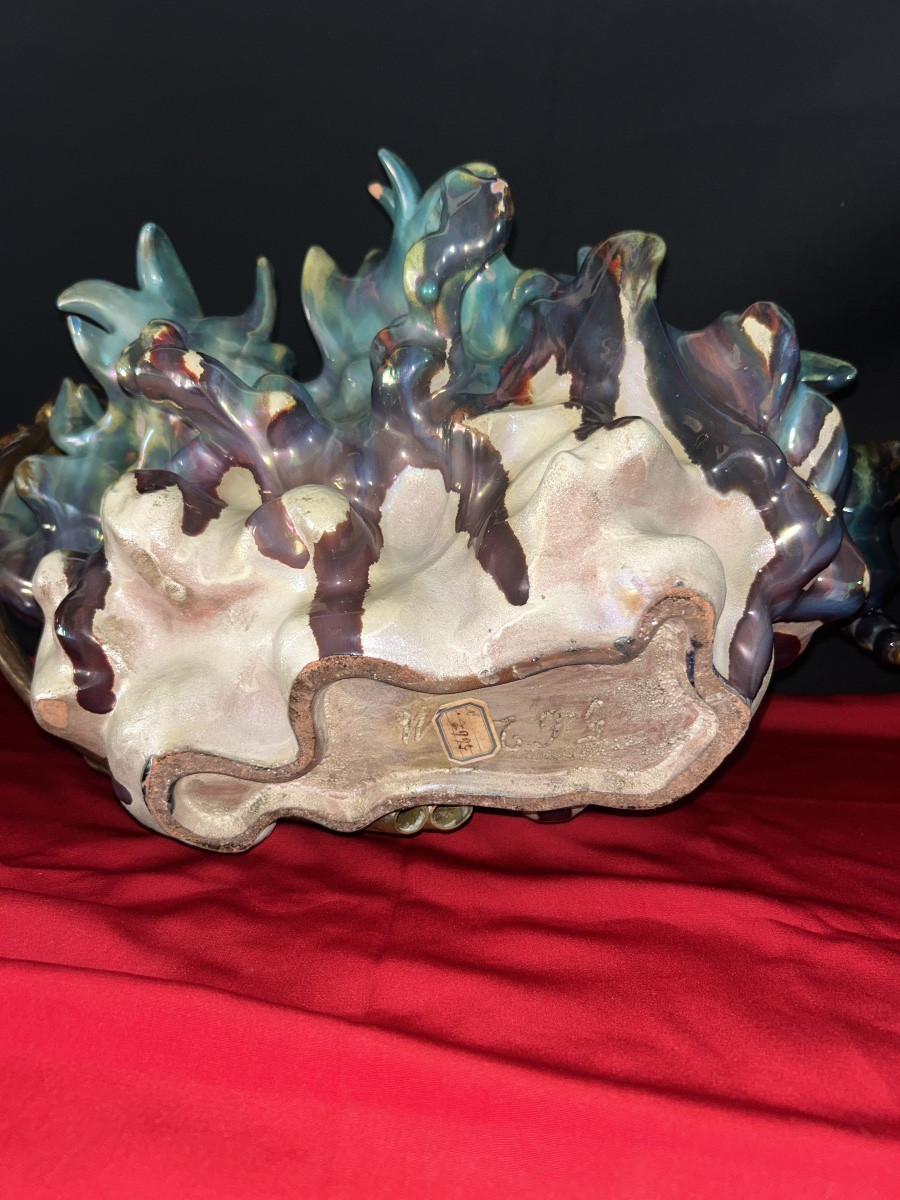 20th Century Bronze And Ceramic Cup -photo-2