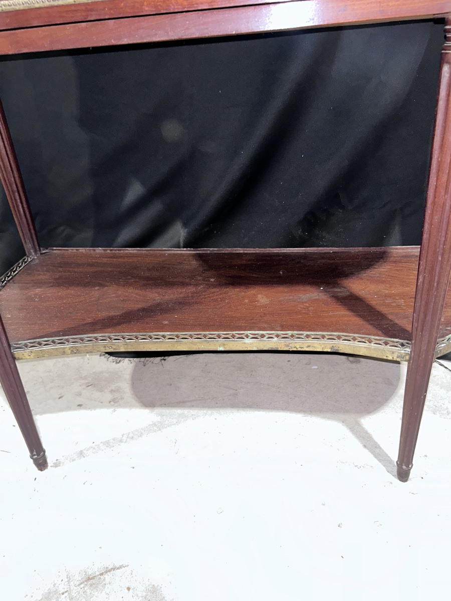 Console d’époque Louis XVI en acajou et bronze doré – XVIIIe siècle-photo-1