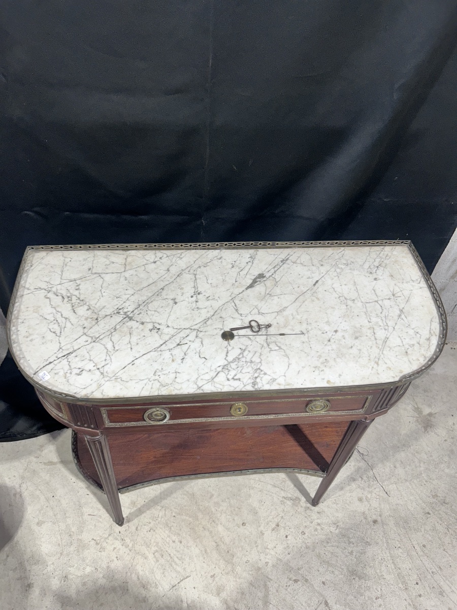 Console d’époque Louis XVI en acajou et bronze doré – XVIIIe siècle-photo-3