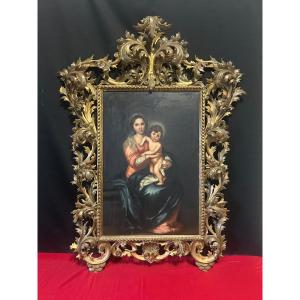 Grand Tableau "Vierge A L’enfant"