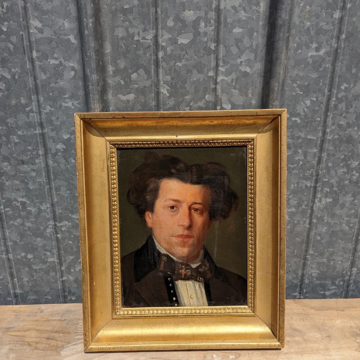 Portrait Hst Man 19th Century-photo-3