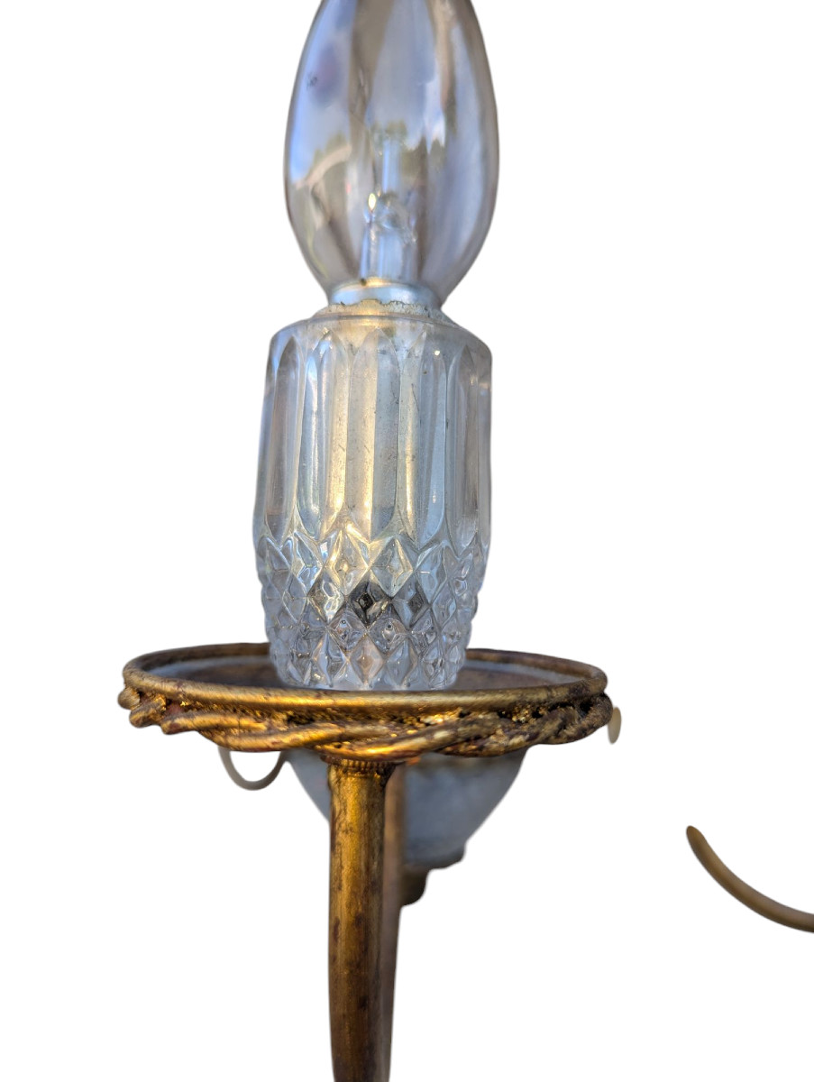 Florentine Chandelier In Glass And Gilded Metal By Banci Firenze -photo-4