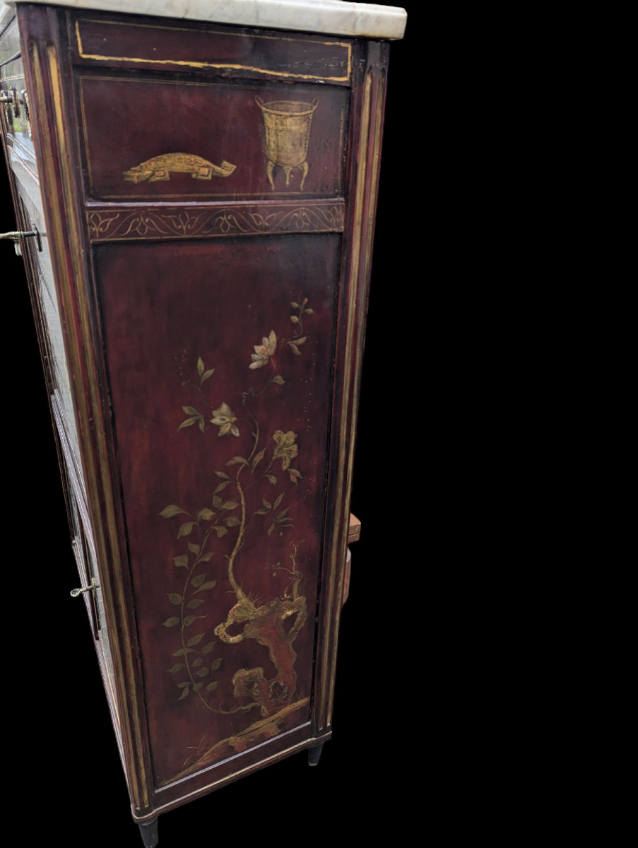 Lxvi Secretary, 18th Century, Lacquered -photo-4
