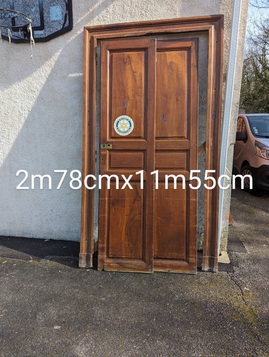 Lot Of 19th Century Walnut Doors -photo-2
