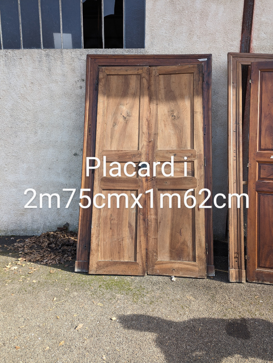 Lot Of 19th Century Walnut Doors -photo-1