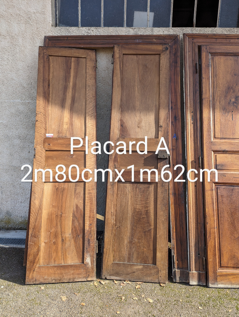 Lot Of 19th Century Walnut Doors -photo-2
