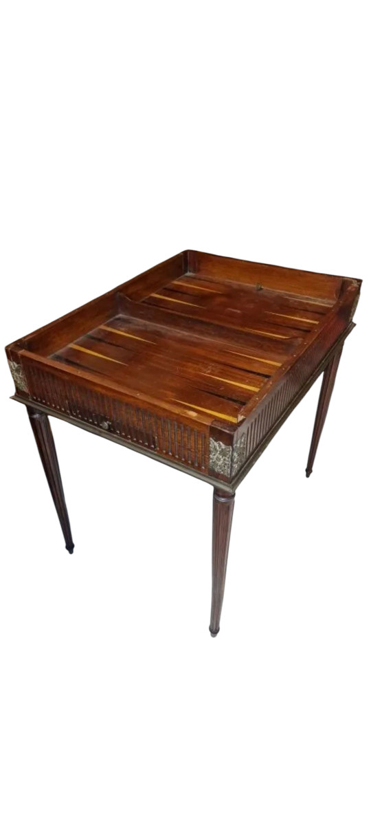Tric-trac Table, Bordeaux Work, Louis XVI Period-photo-4