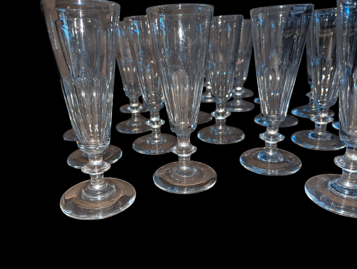 21 Saint Louis Crystal Flutes, Caton Model-photo-2