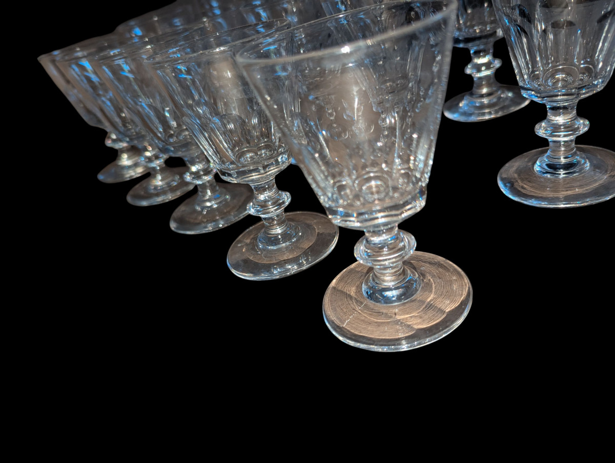  14 Verres St Louis Caton cristal 1890-photo-3