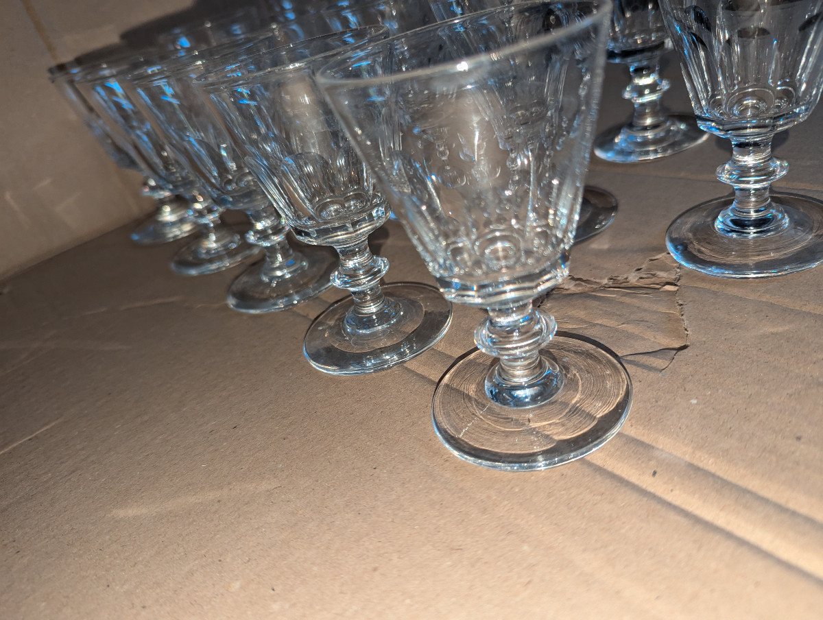 14 Verres St Louis Caton cristal 1890-photo-2