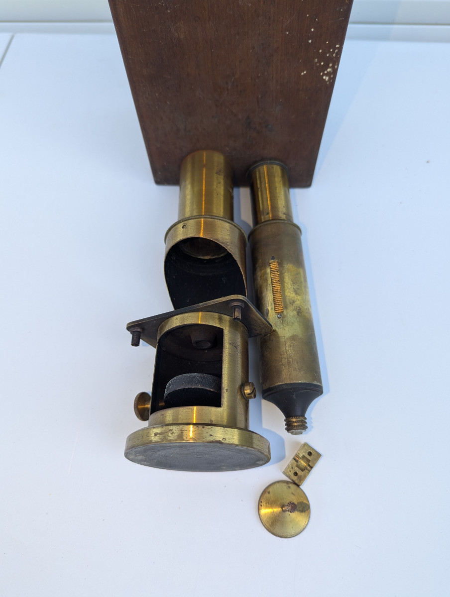 Lot Of Two 19th Century Microscopes, One Of Which Was Signed Hartnack O.-photo-7