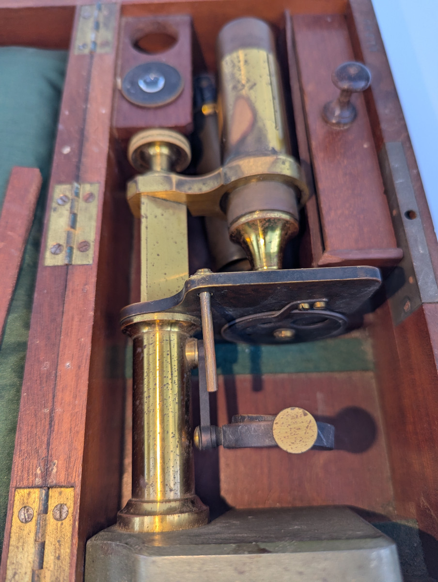 Lot Of Two 19th Century Microscopes, One Of Which Was Signed Hartnack O.-photo-8
