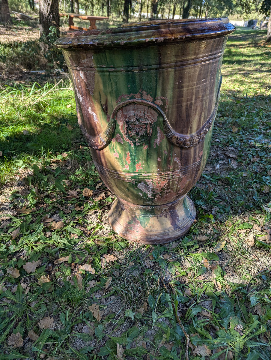  Large Pair Of 19th Century Enduze Vases -photo-1