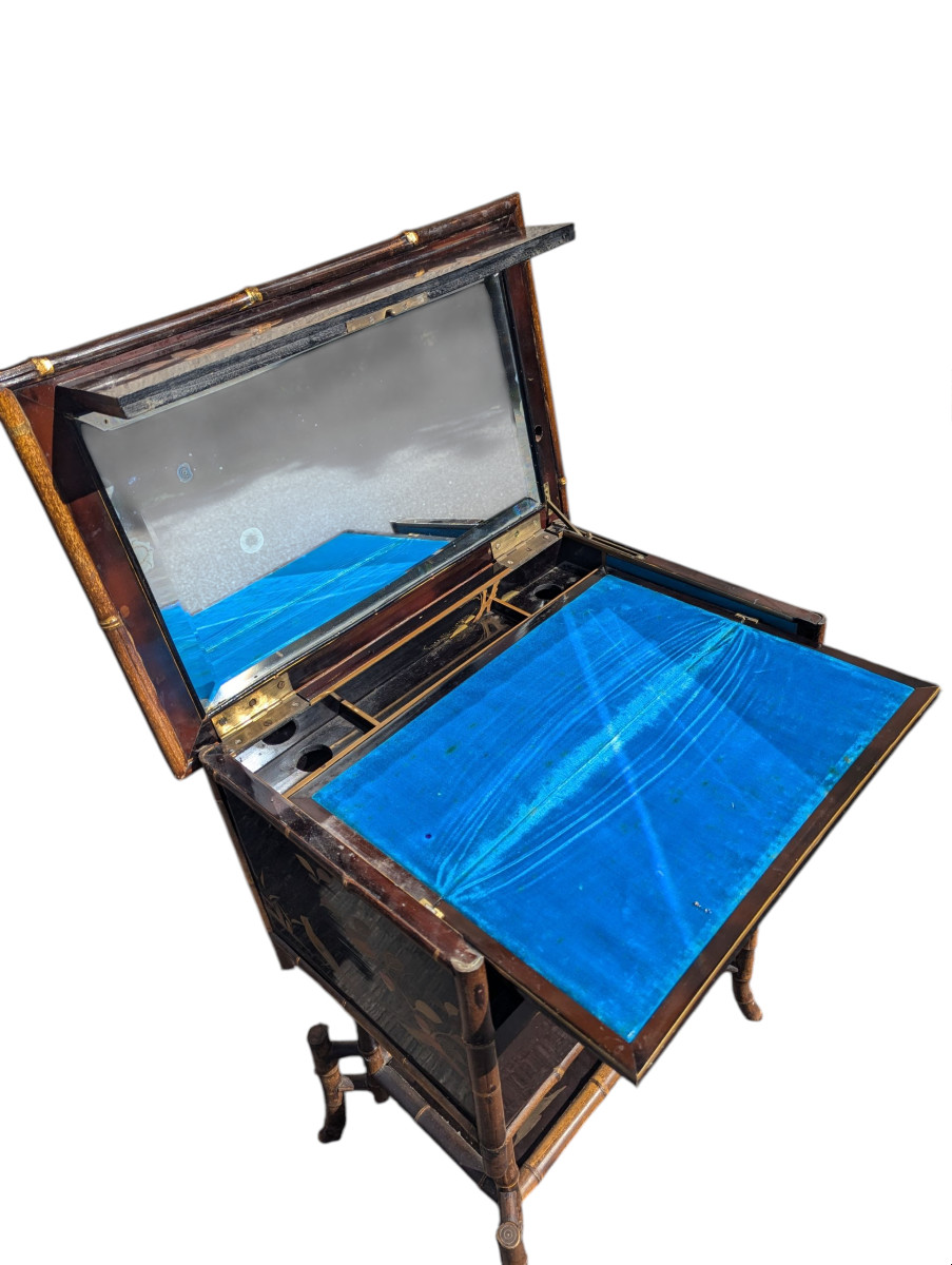 Table laquè et Bambou  dans le goût Perret et Vibert -photo-4