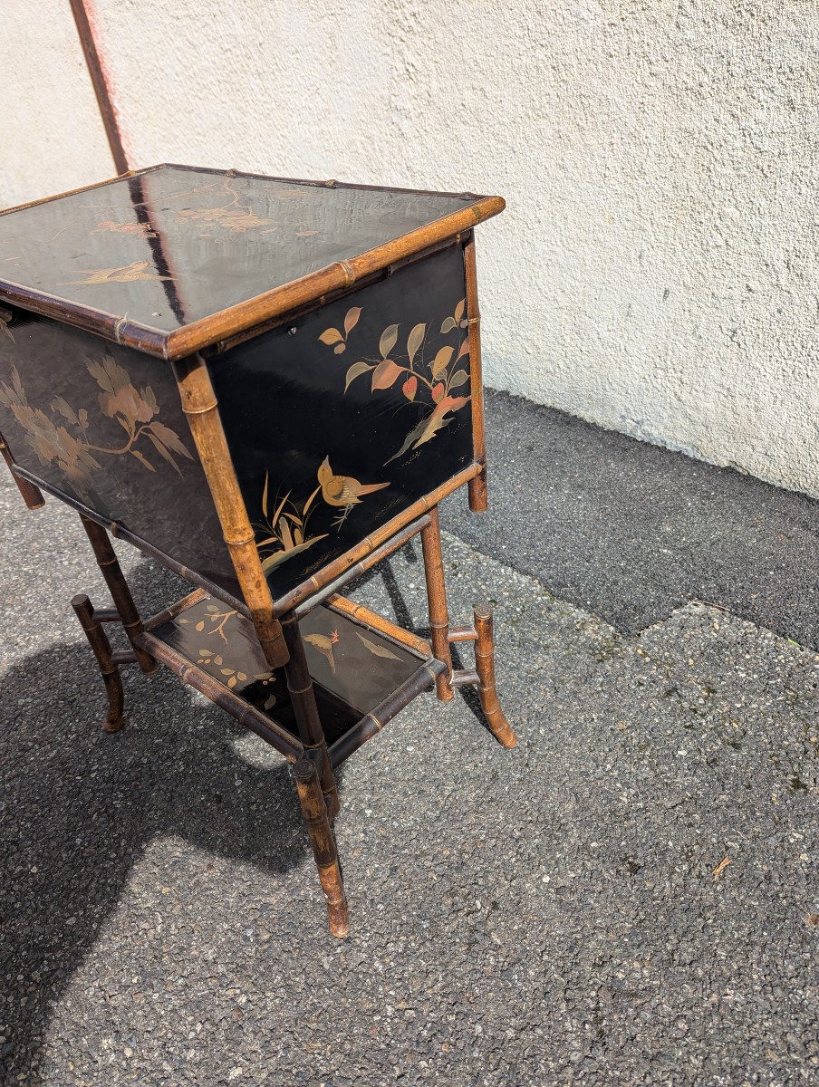 Table laquè et Bambou  dans le goût Perret et Vibert -photo-2