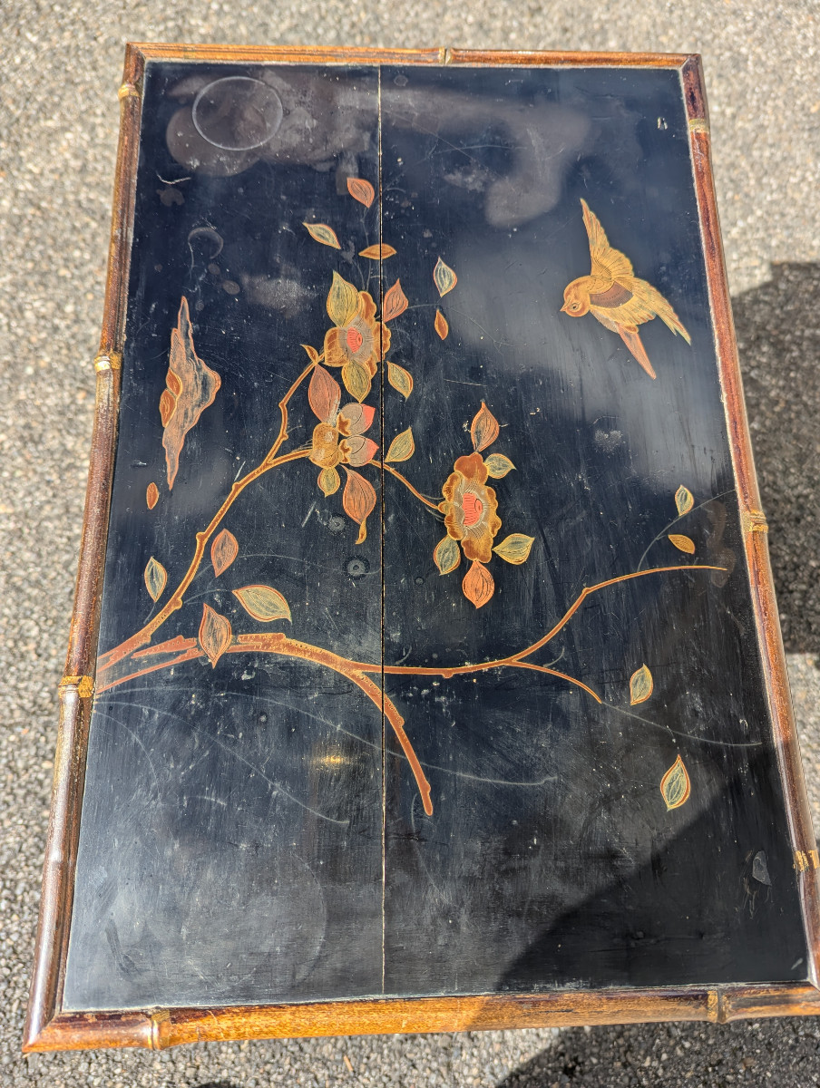 Table laquè et Bambou  dans le goût Perret et Vibert -photo-3