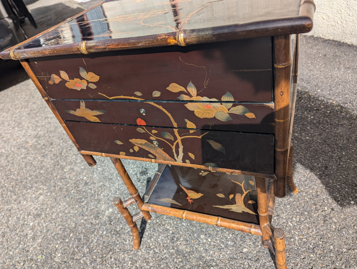 Table laquè et Bambou  dans le goût Perret et Vibert -photo-4