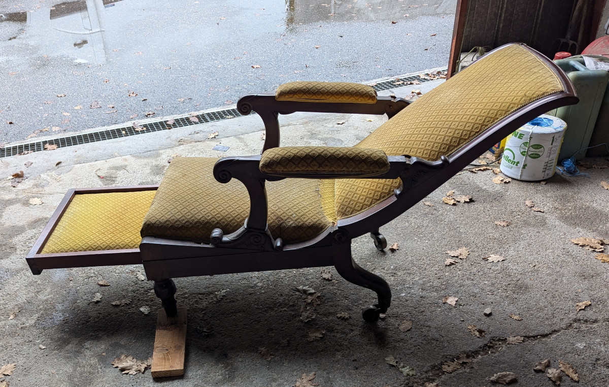 Chaise longue anglaise époque Rengency 1811 – 1820-photo-1