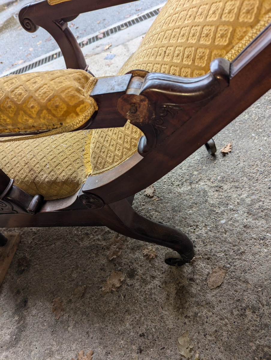Chaise longue anglaise époque Rengency 1811 – 1820-photo-2