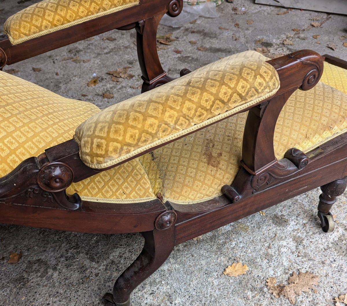 Chaise longue anglaise époque Rengency 1811 – 1820-photo-3