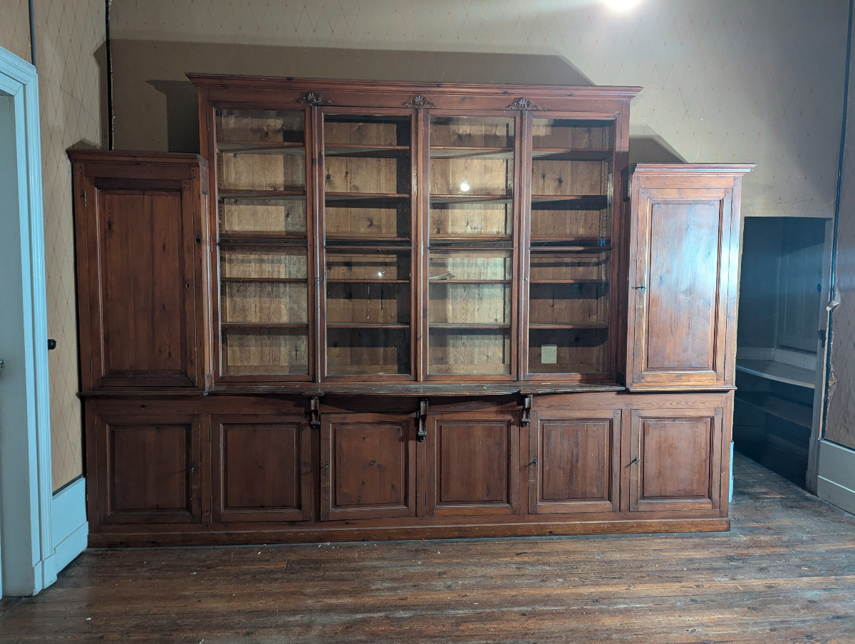 Grand bibliothèque en sapin époque 19 ème siècle -photo-3