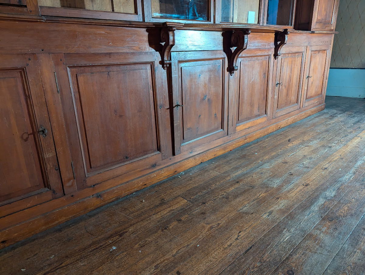 Grand bibliothèque en sapin époque 19 ème siècle -photo-4