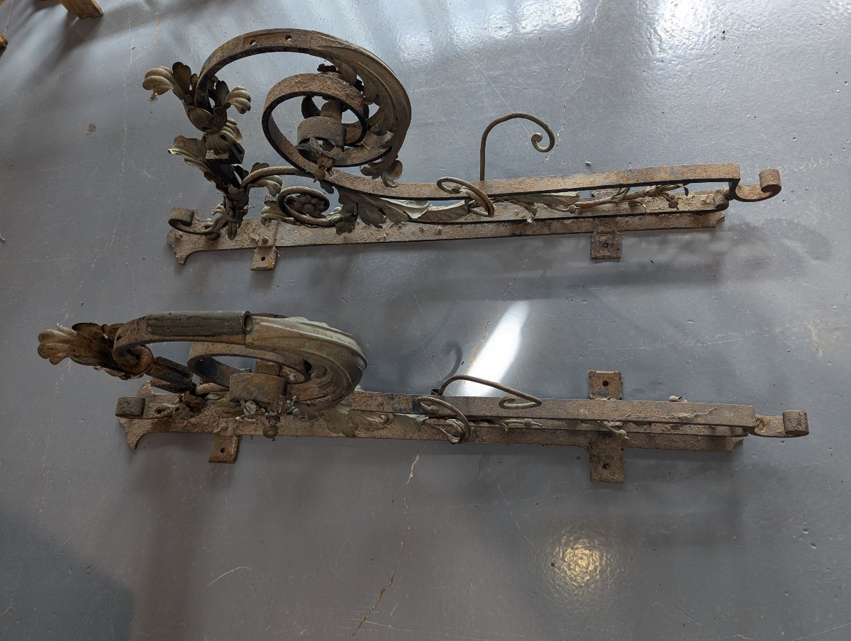 Wrought Iron Lantern Bracket, 19th Century 