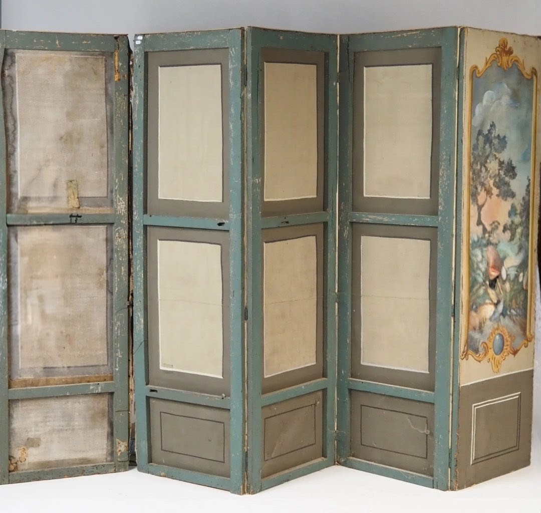 18th Century Painted Screen -photo-2