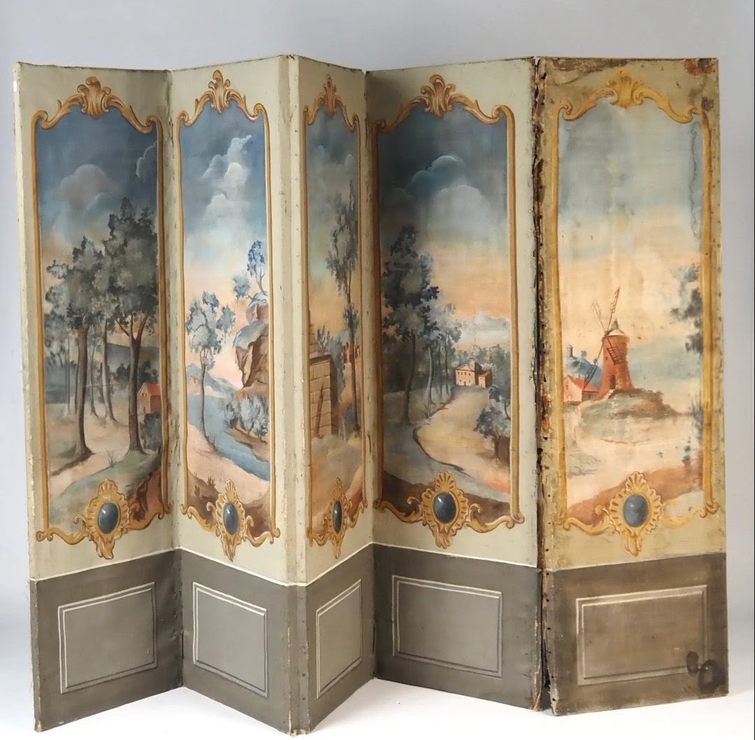18th Century Painted Screen 